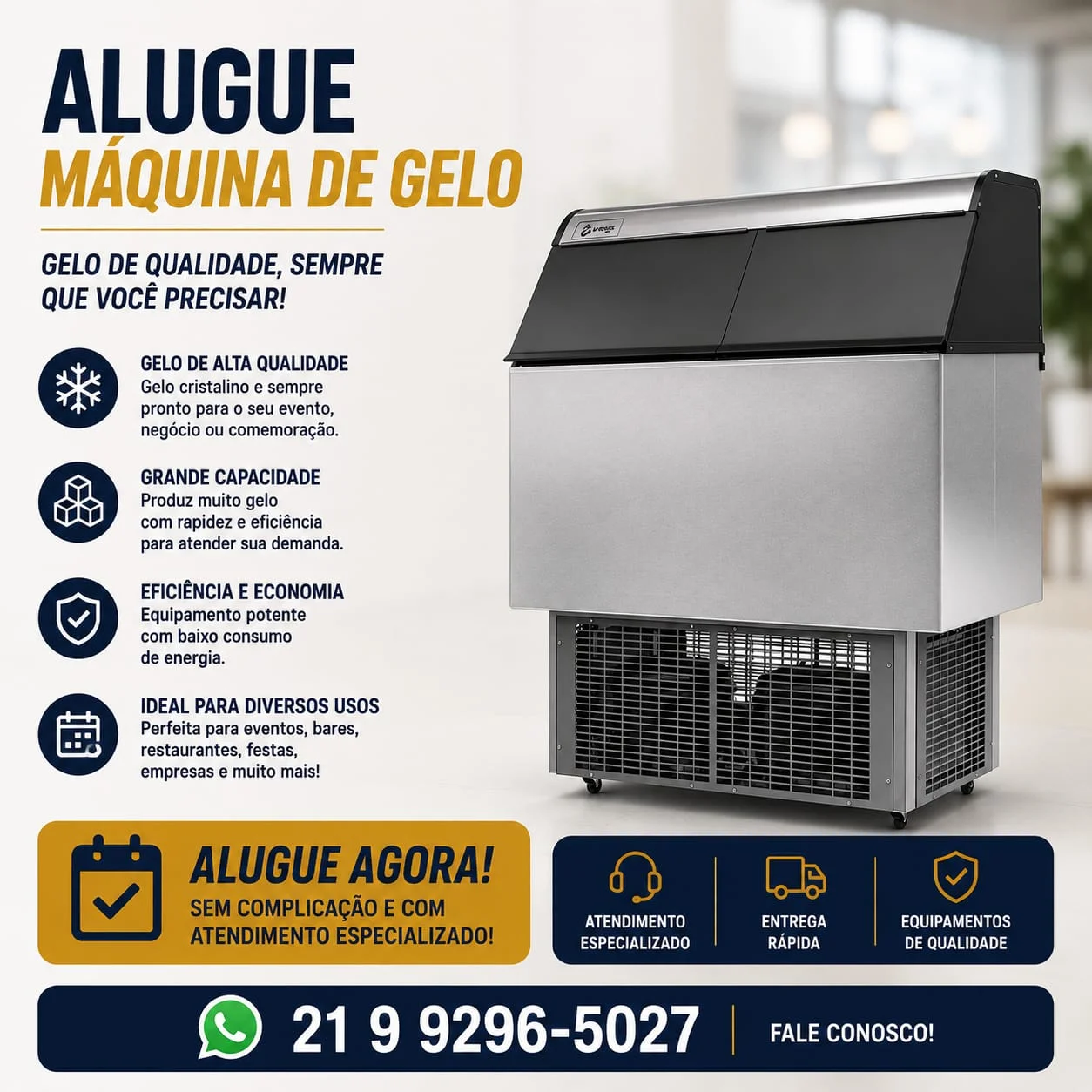 maquina de gelo comercial